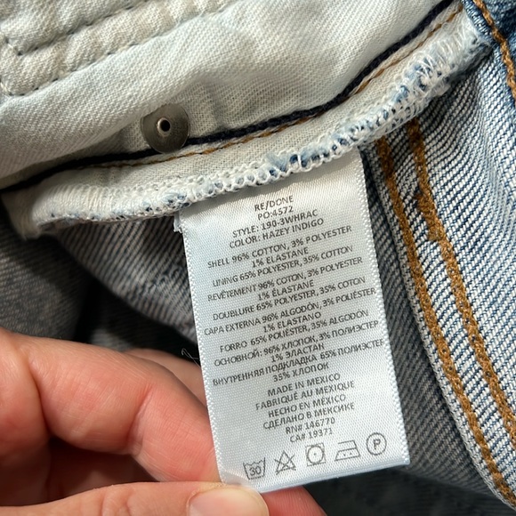 RE/DONE 90s Ankle Crop Jeans in Hazey Indigo Size 26 - Picture 9 of 13